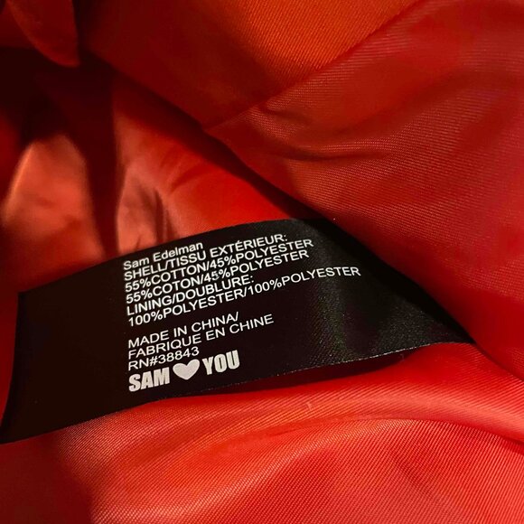 Sam Edelman. Size Lg. Mid-length. Poppy Orange. Gorgeous Trench! - Picture 15 of 16